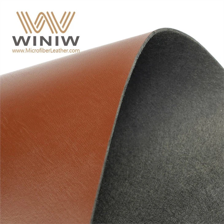 Thick Brown Microfiber Nappa Leather For Belt Material
